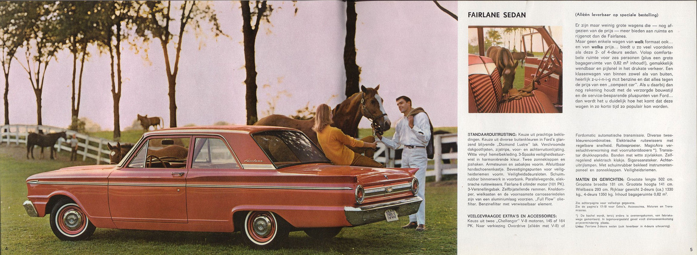 1963 Ford Fairlane Dutch Brochure Page 1